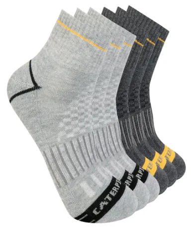 6 Pack Cat Advanced 1/2 Cushion  Quarter Sock