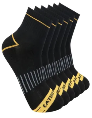 6 Pack Cat Advanced 1/2 Cushion  Quarter Sock