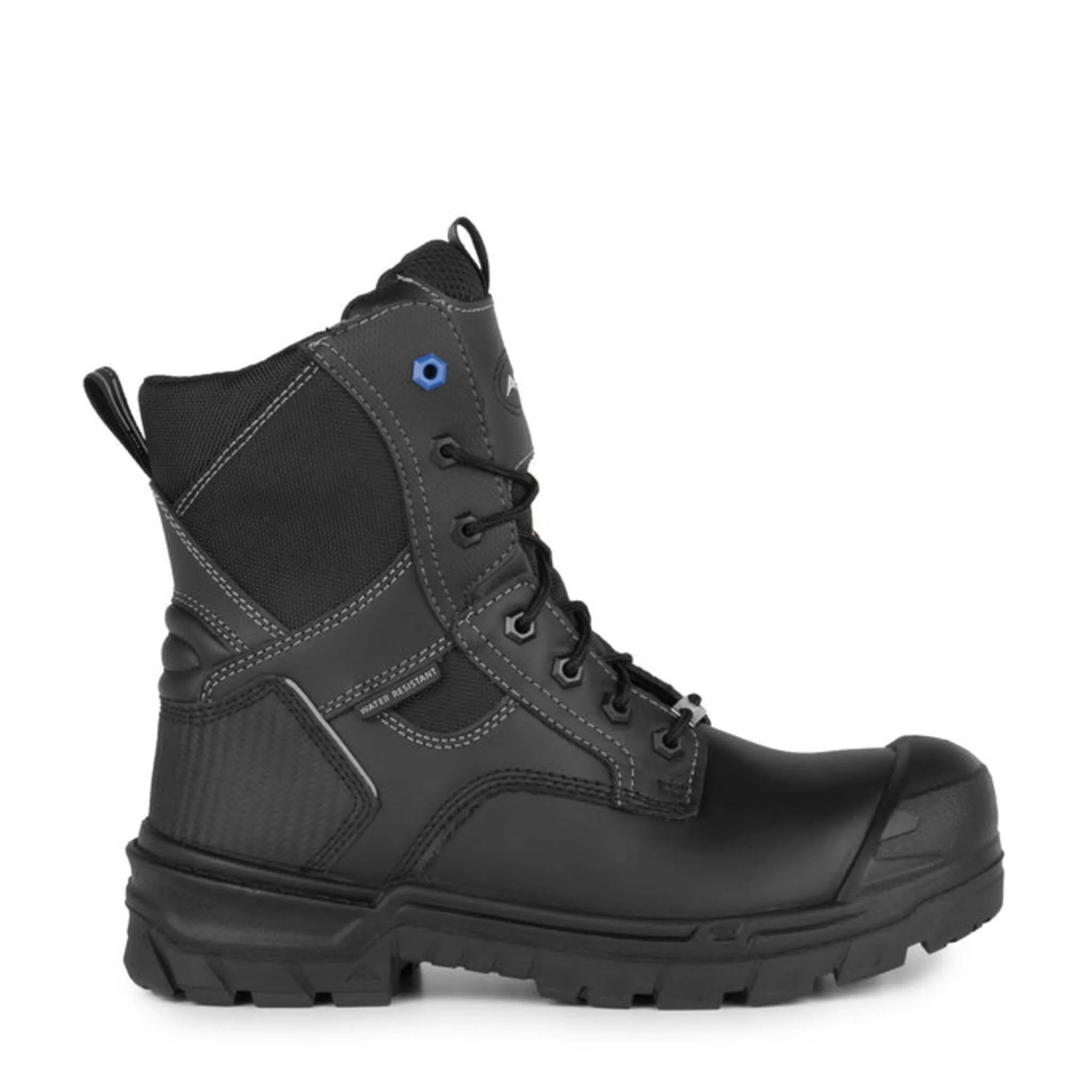 Acton Men's Safety Work Boots - G3O 8" Waterproof Leather, Composite Toe, Plate, Puncture & Slip Resistant, Rubber Sole, CSA Certified | Sizes 7-15