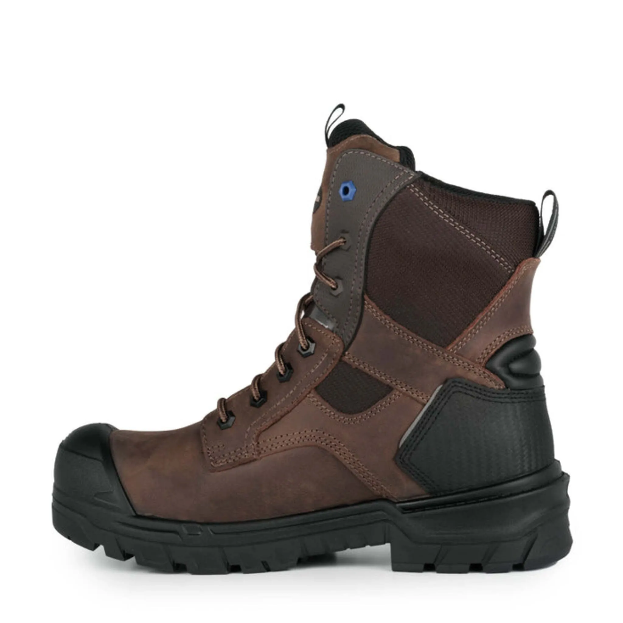 Acton Men's Safety Work Boots - G3O 8" Waterproof Leather, Composite Toe, Plate, Puncture & Slip Resistant, Rubber Sole, CSA Certified | Sizes 7-15