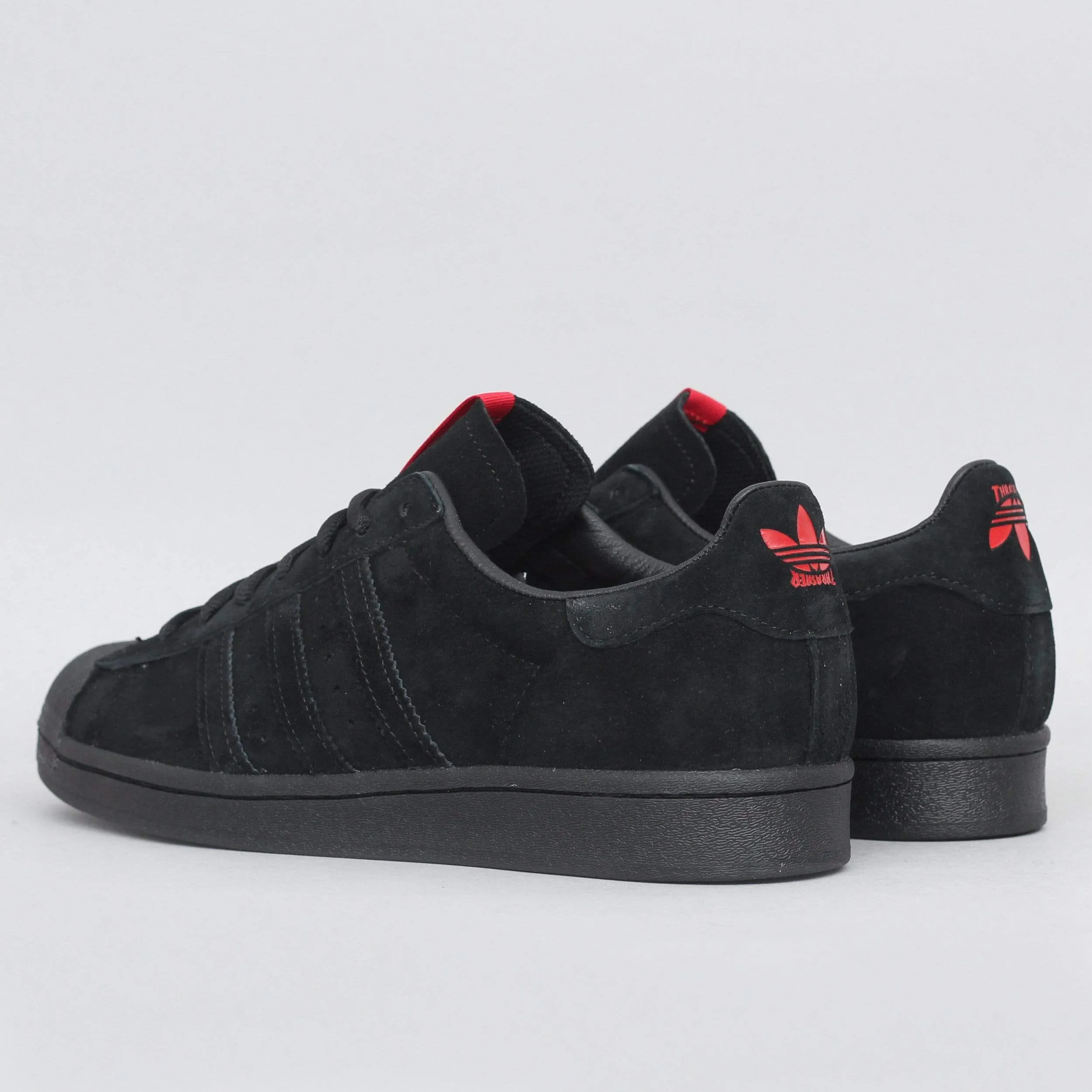adidas X Thrasher Superstar Adv Shoes Core Black / Scarlet / Gold Metallic