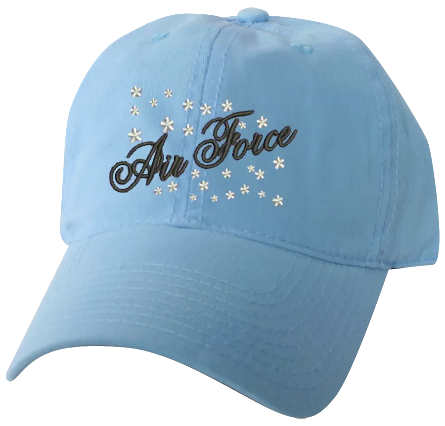 Air Force on Light Blue Un-Structured Ball Cap