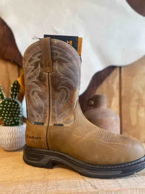 Ariat Mens Workhog XT H2O Composite Distressed Brown