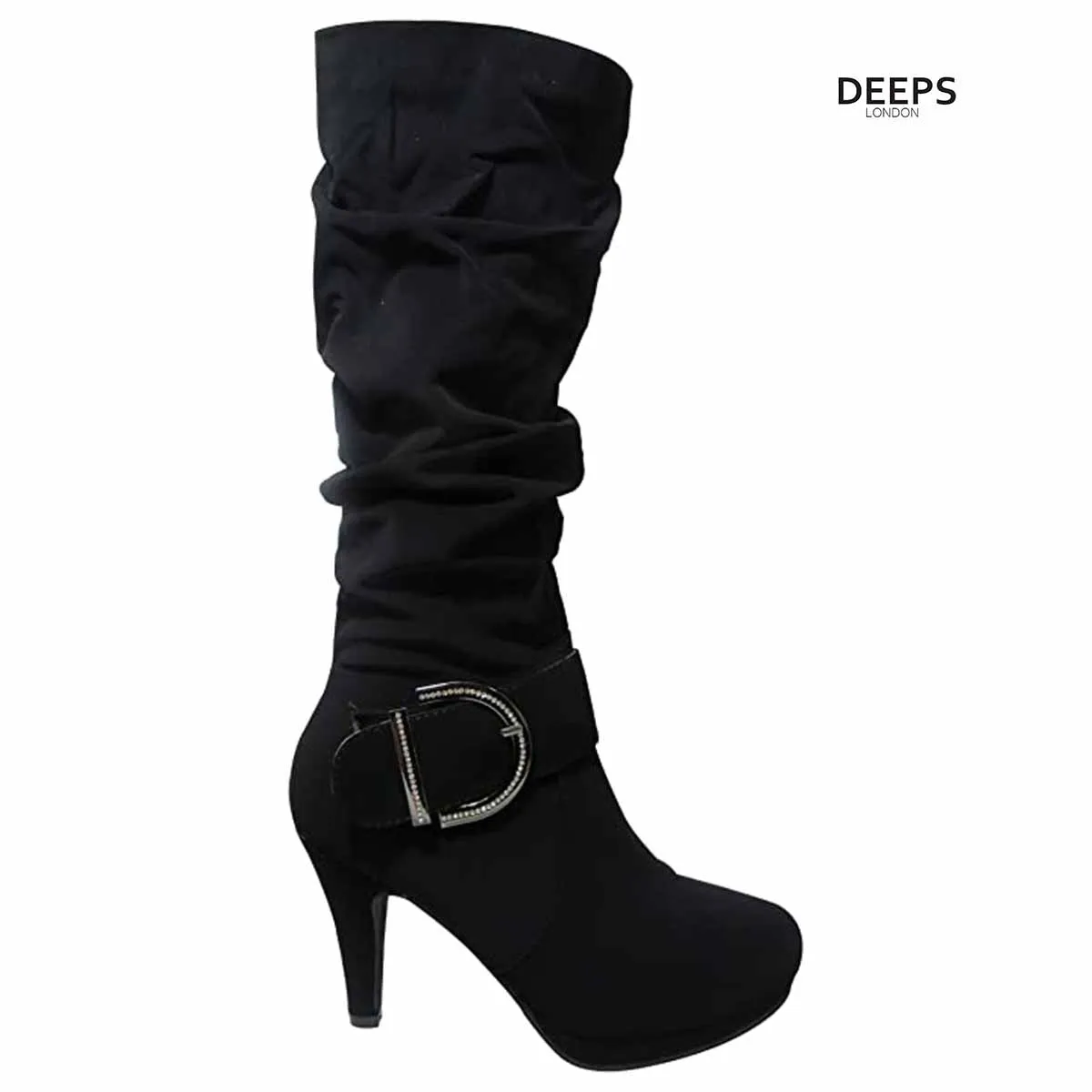 ASTER WOMEN’S SLOUCH KNEE HIGH HEEL BOOTS