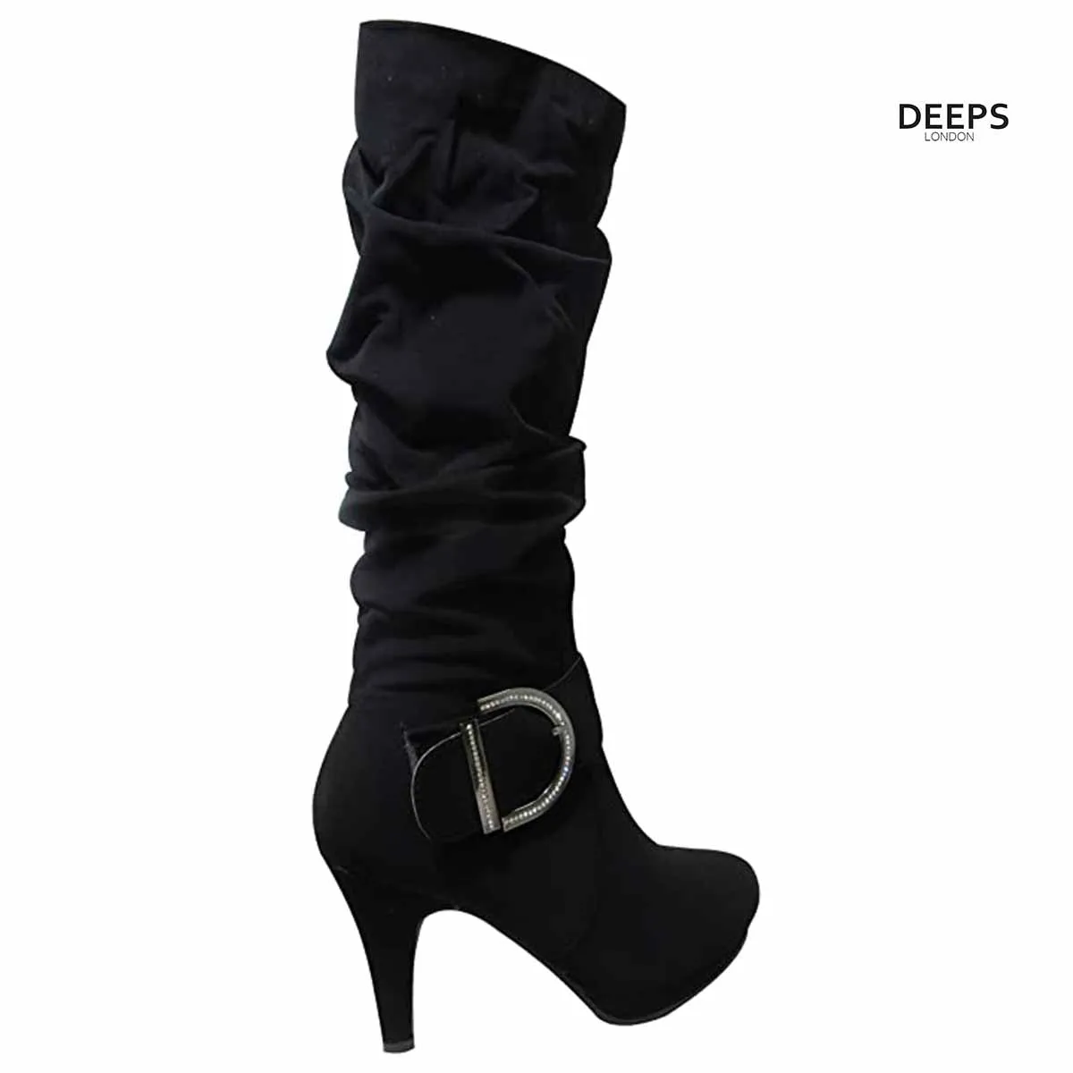 ASTER WOMEN’S SLOUCH KNEE HIGH HEEL BOOTS
