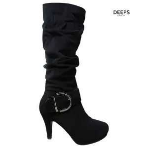 ASTER WOMEN’S SLOUCH KNEE HIGH HEEL BOOTS