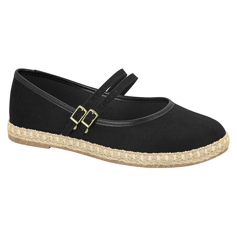 Black Double Strap Espadrilles