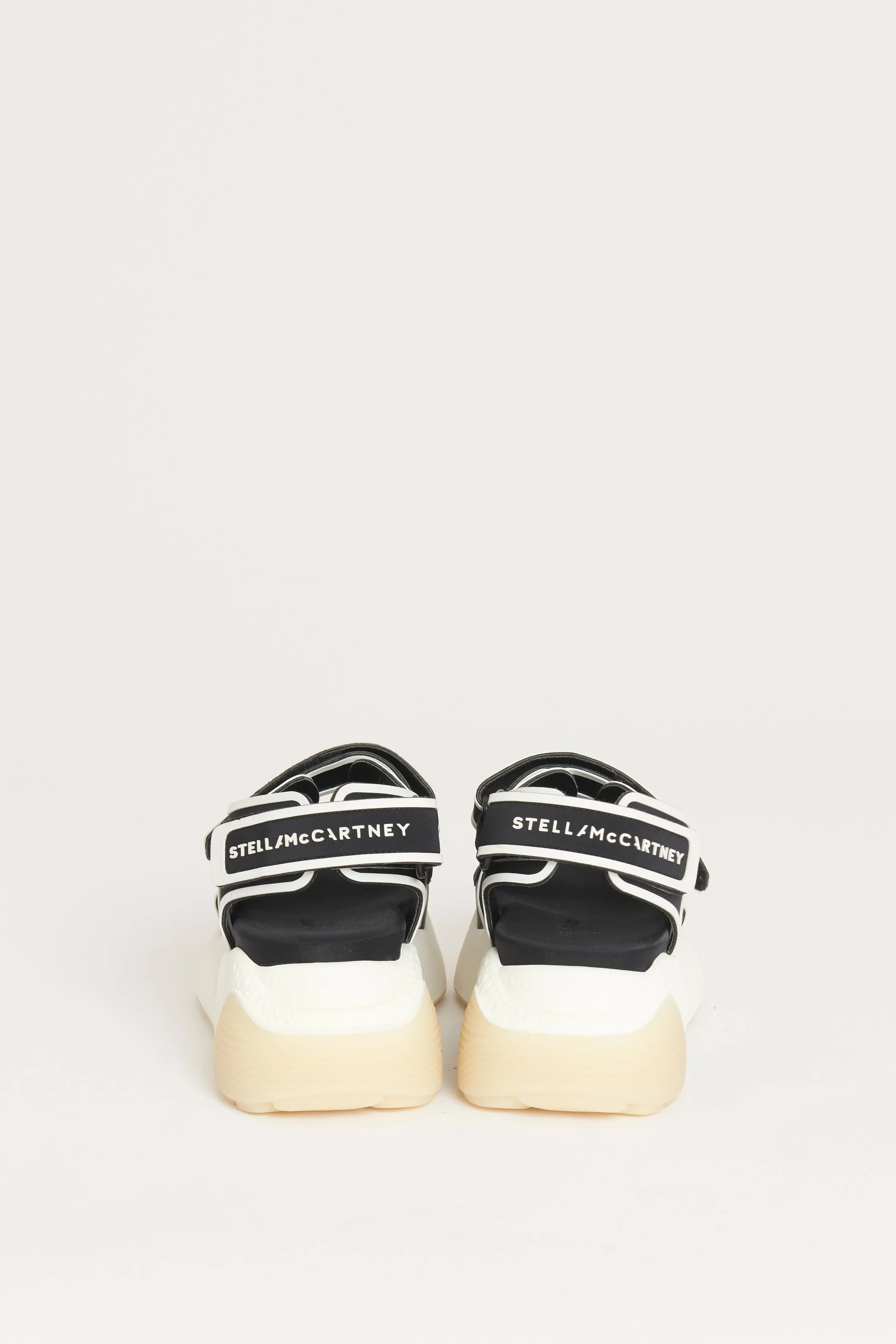 Black Velcro Preowned Wedge Sandals
