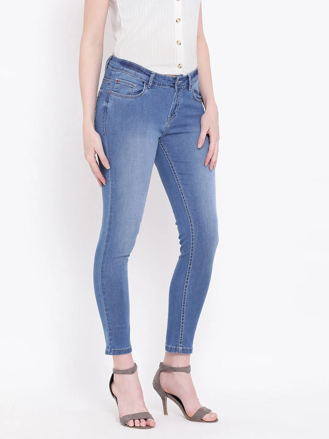 Blue Solid Denim