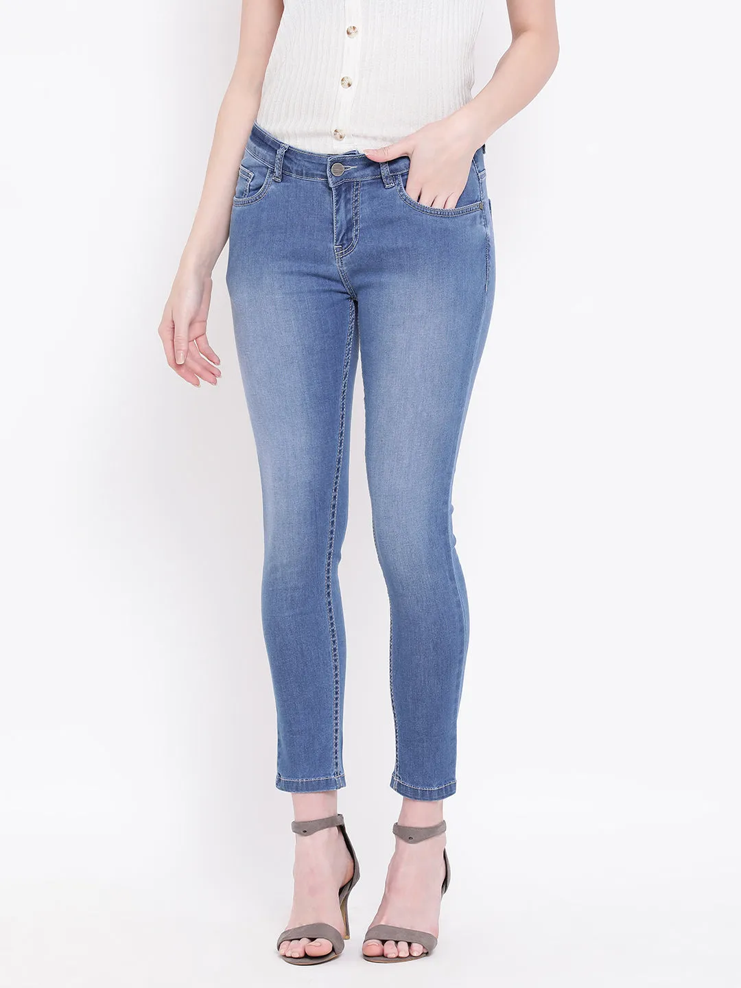Blue Solid Denim