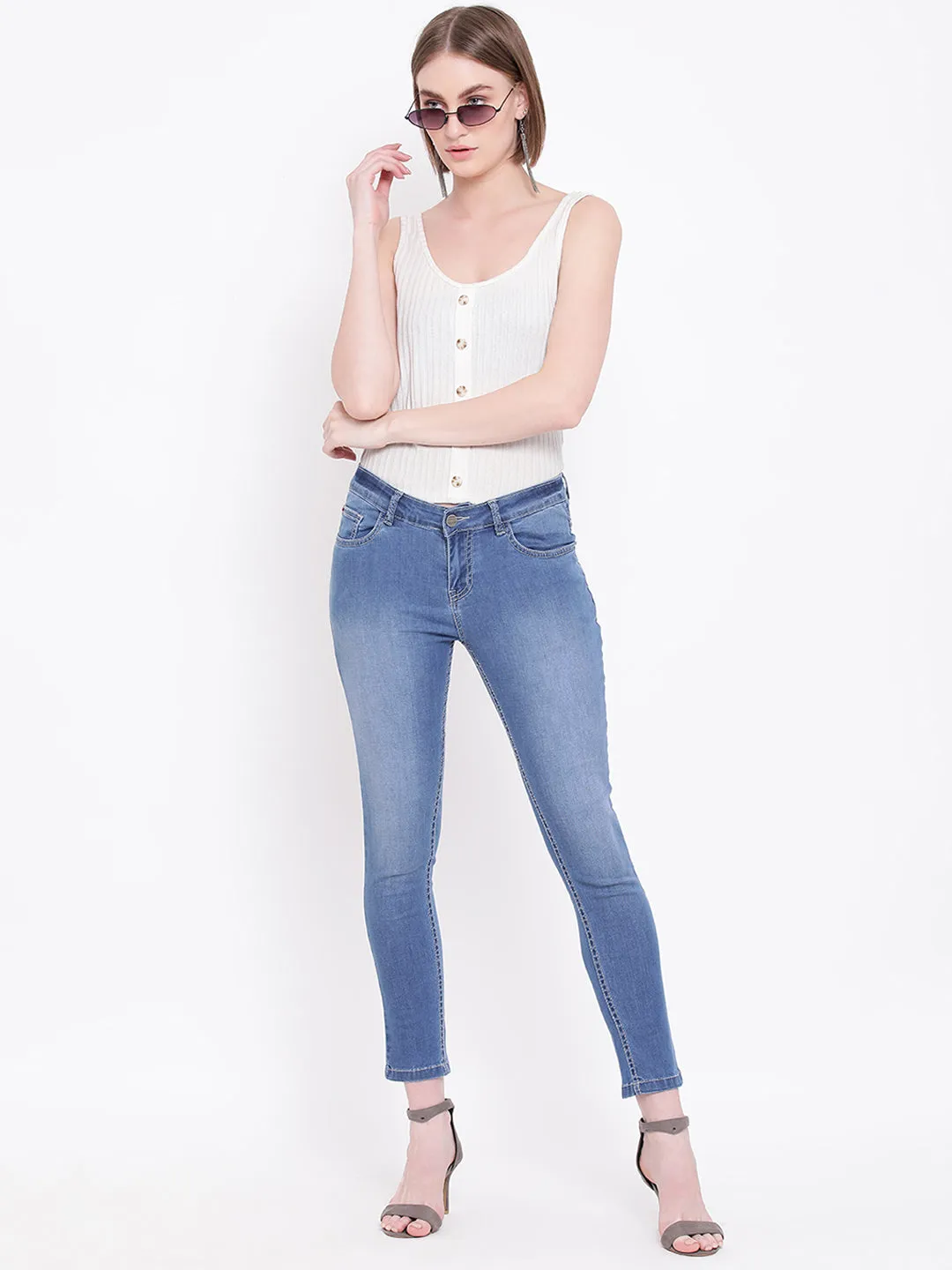 Blue Solid Denim