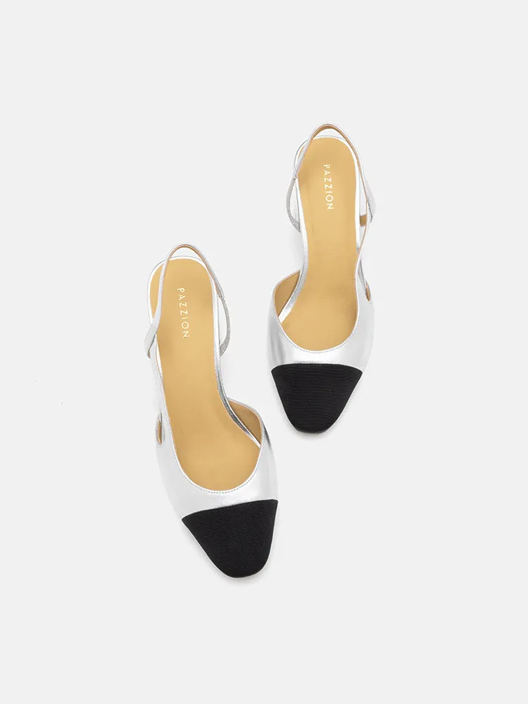 Blythe Lambskin Toe Cap Block Heels