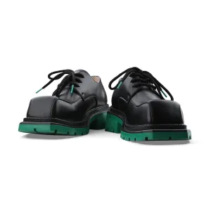 Chicmy- Black Square Toe Leather Shoes