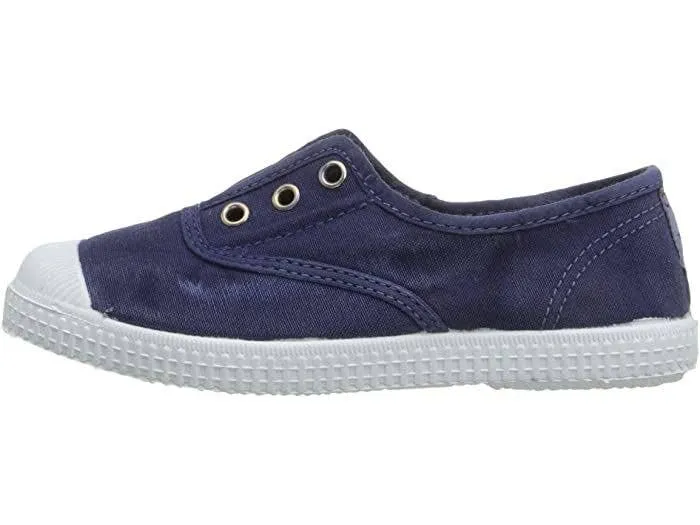 Cienta Shoes - Cienta 70777 Washed Navy Blue Slip On - 70777.84
