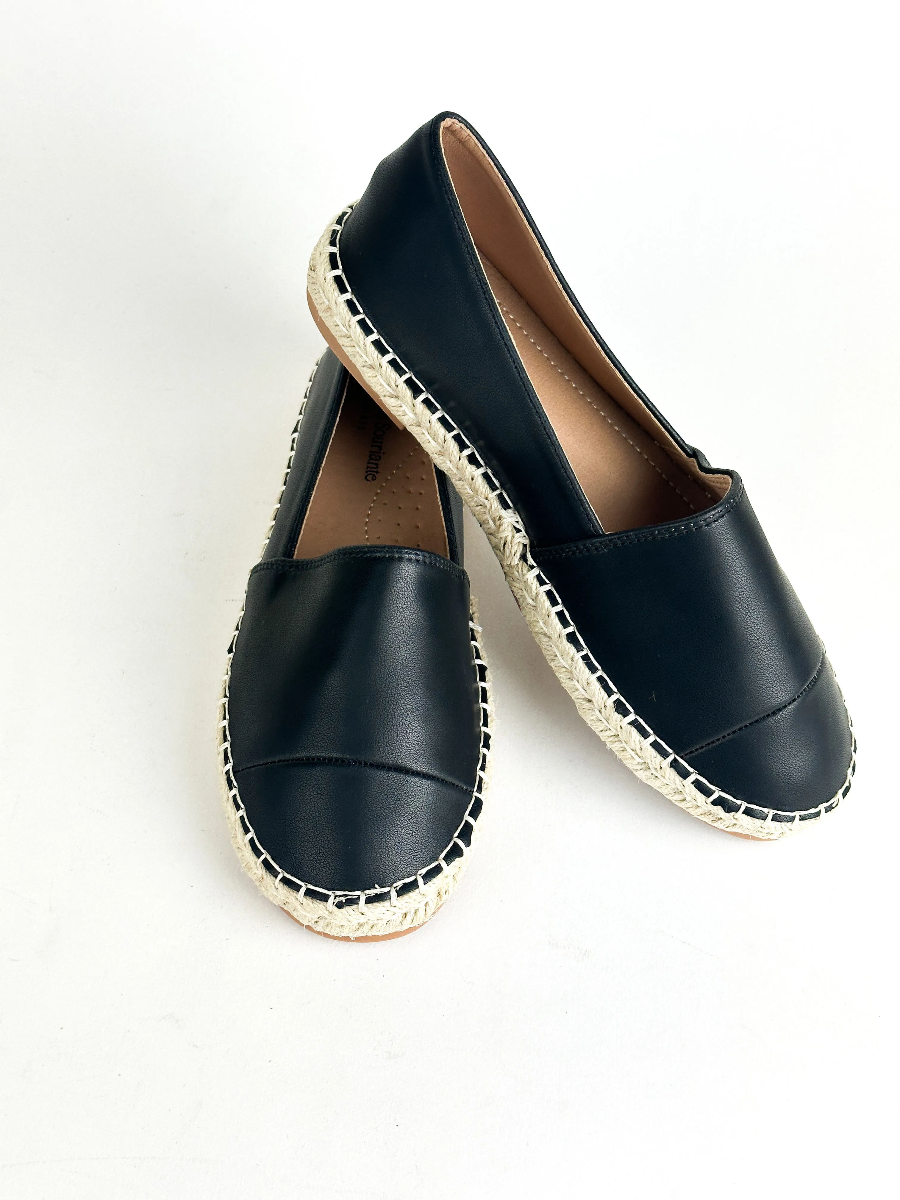 ESPADRILLES PLATS - NOIR
