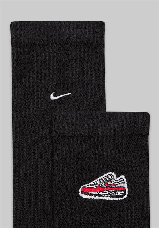 Everyday Plus Cushioned Crew Sock - Black/White
