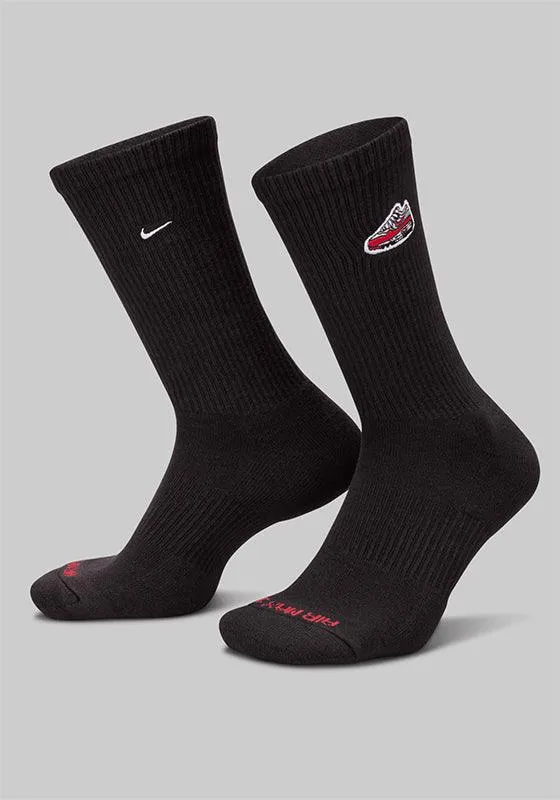 Everyday Plus Cushioned Crew Sock - Black/White