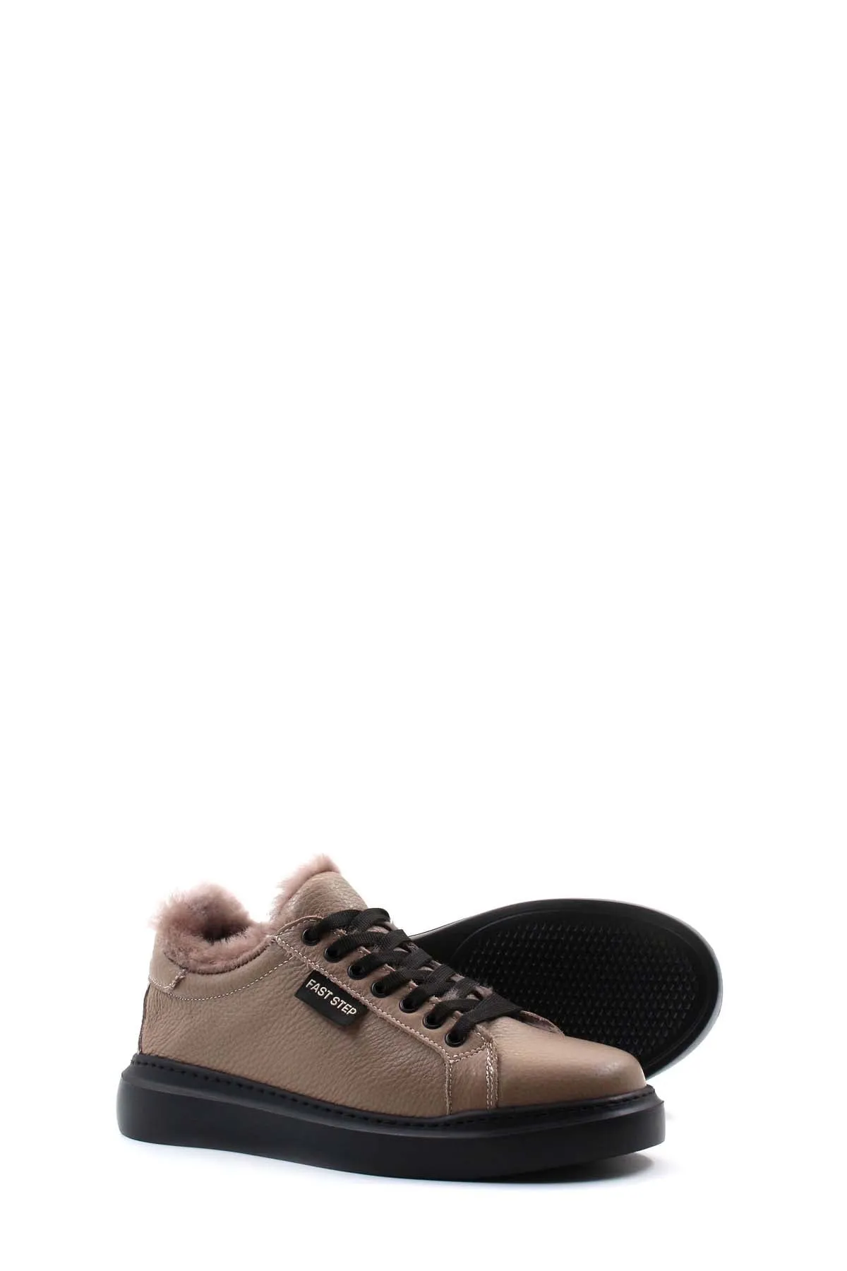FST Genuine Leather Fur-lined Women's Casual Shoes 160KZA950 Mink Floter - Löhne