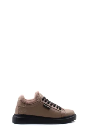 FST Genuine Leather Fur-lined Women's Casual Shoes 160KZA950 Mink Floter - Löhne