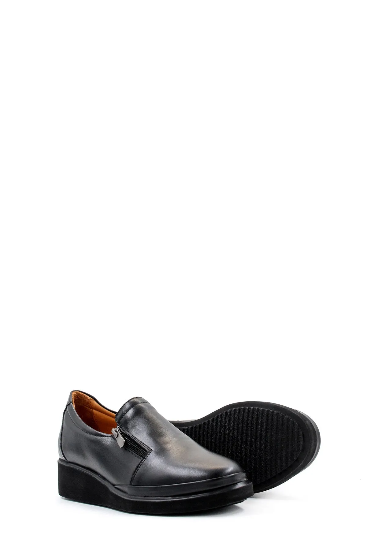 FST Genuine Leather Women's Casual Shoes 411ZA717 Black - Lippstadt