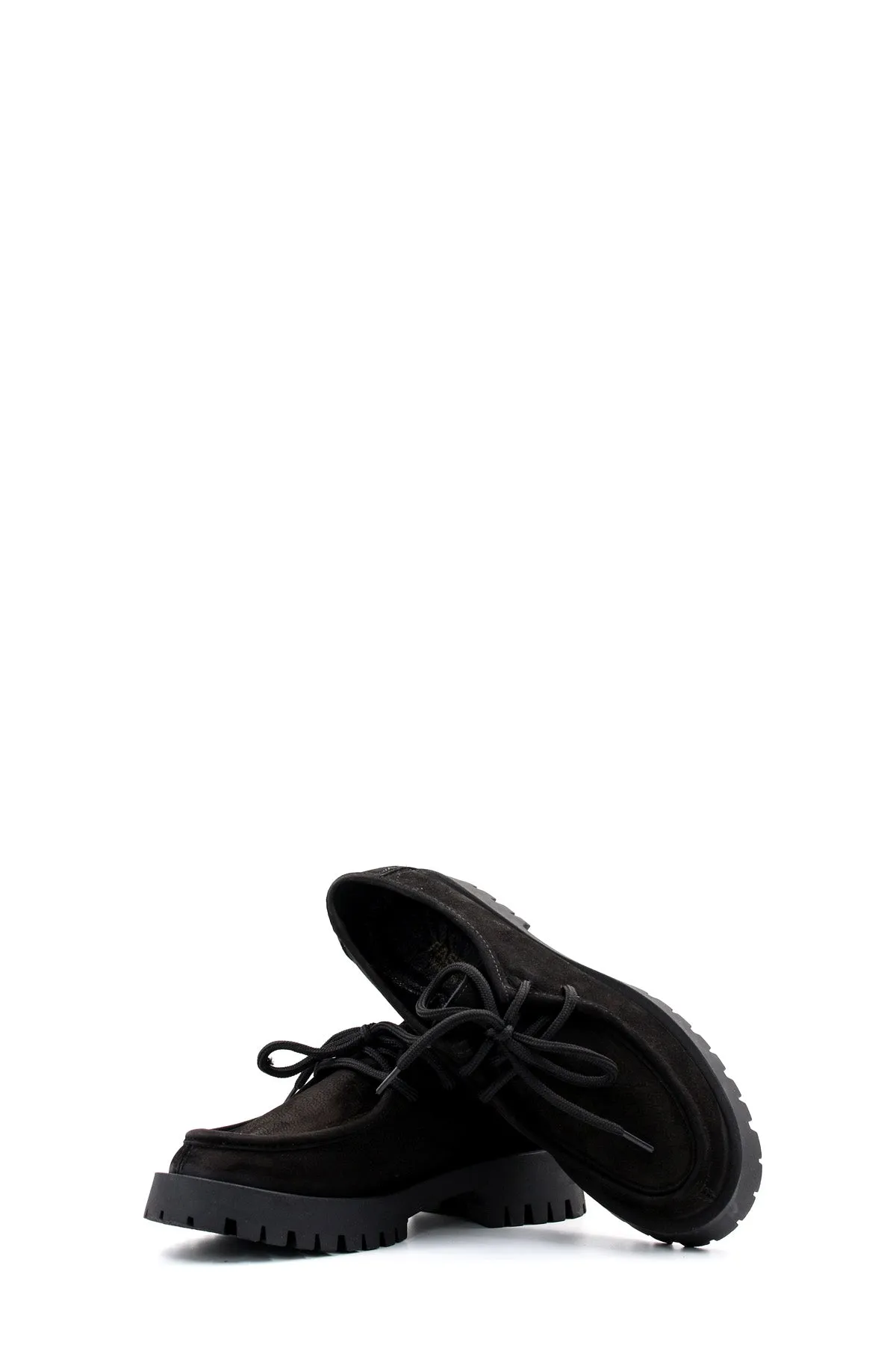 FST Genuine Leather Women's Casual Shoes 581ZA2847 Black Nubuck - Union City