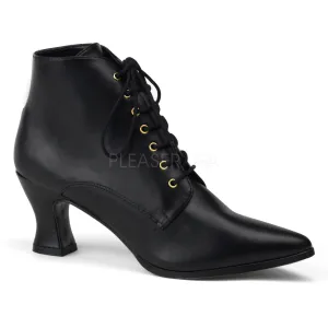 FUNTASMA VICTORIAN-35 Black Pu Ankle Boots
