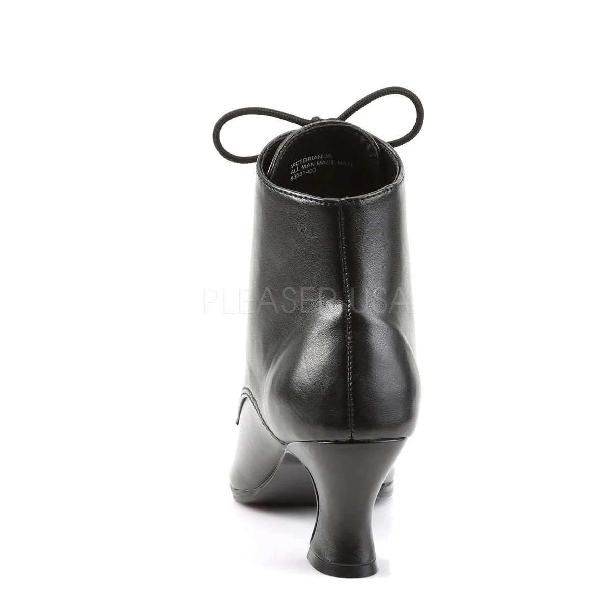FUNTASMA VICTORIAN-35 Black Pu Ankle Boots