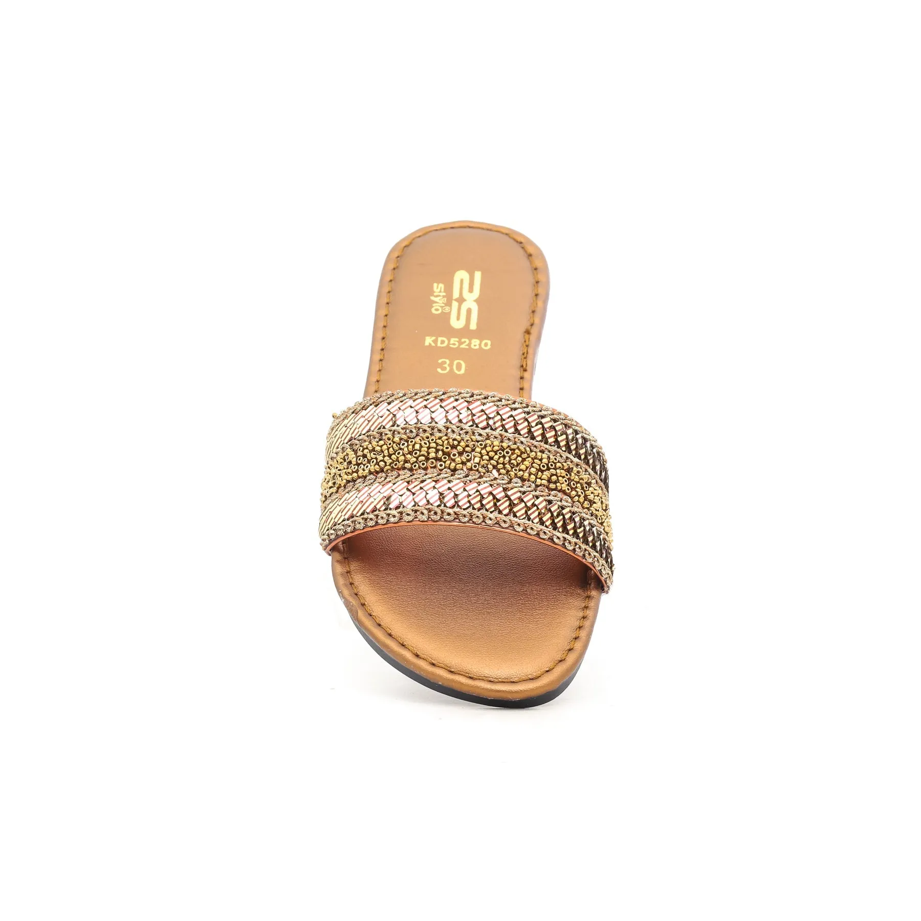 Girls Brown Casual Slipper KD5280