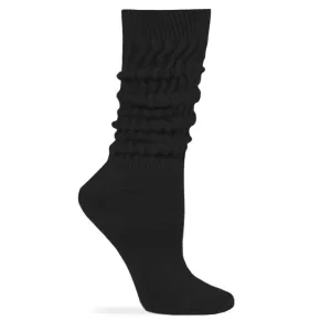 Jefferies Socks Slouch Scrunch Cotton Black Socks 1 Pair