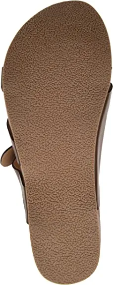 Journee Collection Women's Madrid Wedge Sandal  Color Brown Size 6.5M