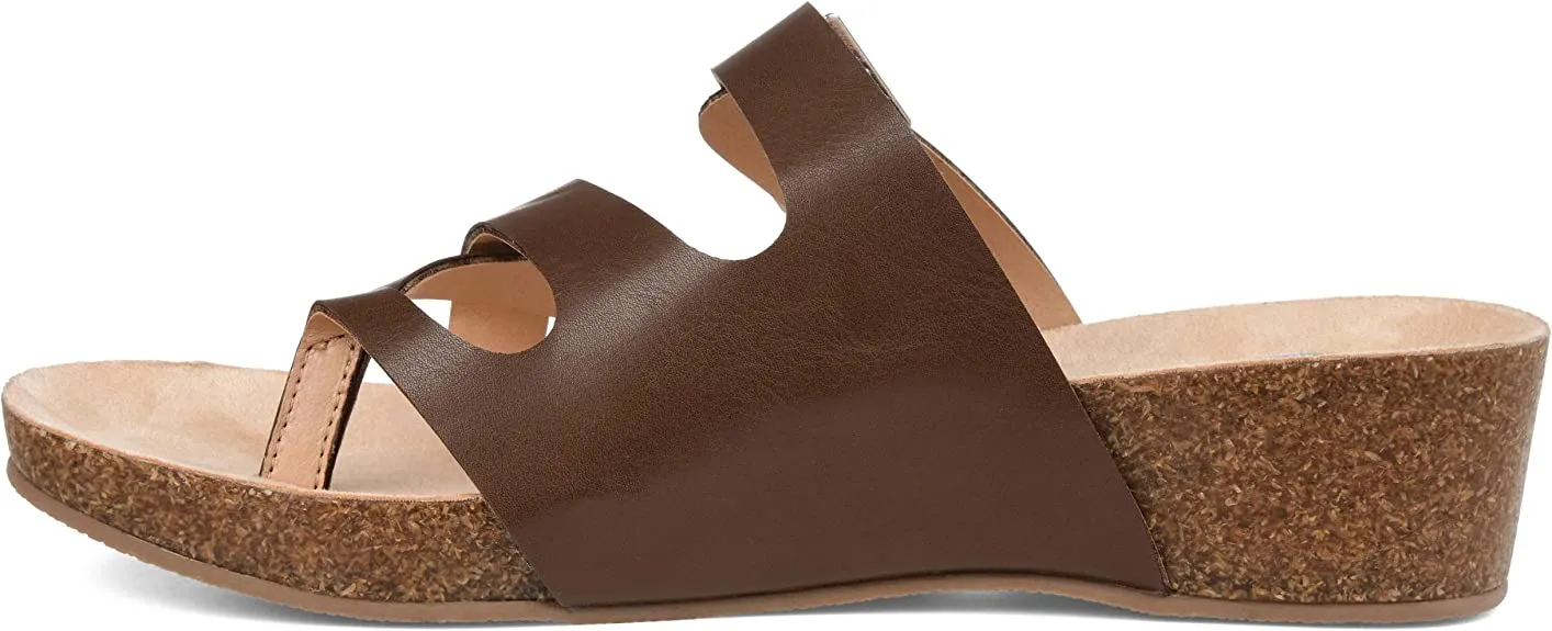 Journee Collection Women's Madrid Wedge Sandal  Color Brown Size 6.5M