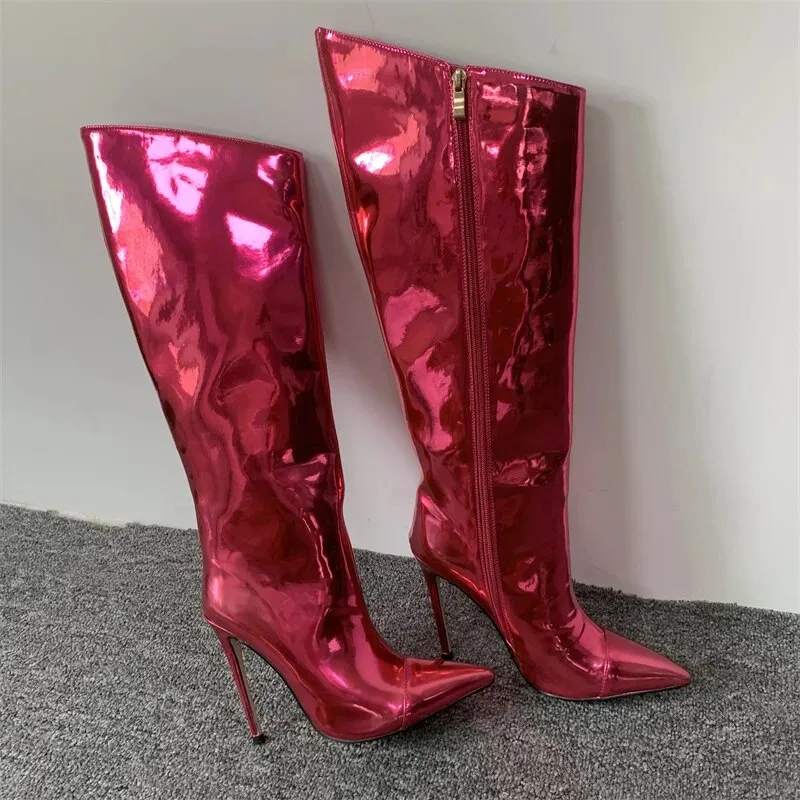 Knee-High Mirror Boots