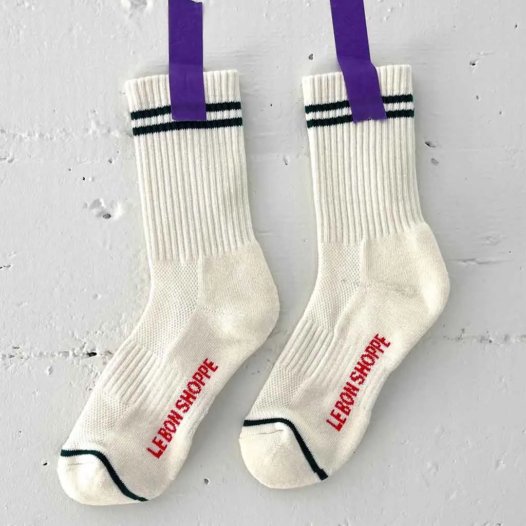 LBS Boyfriend Socks - Parchment