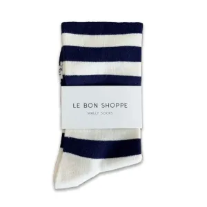 LBS Wally Socks - Wide Navy Stripe