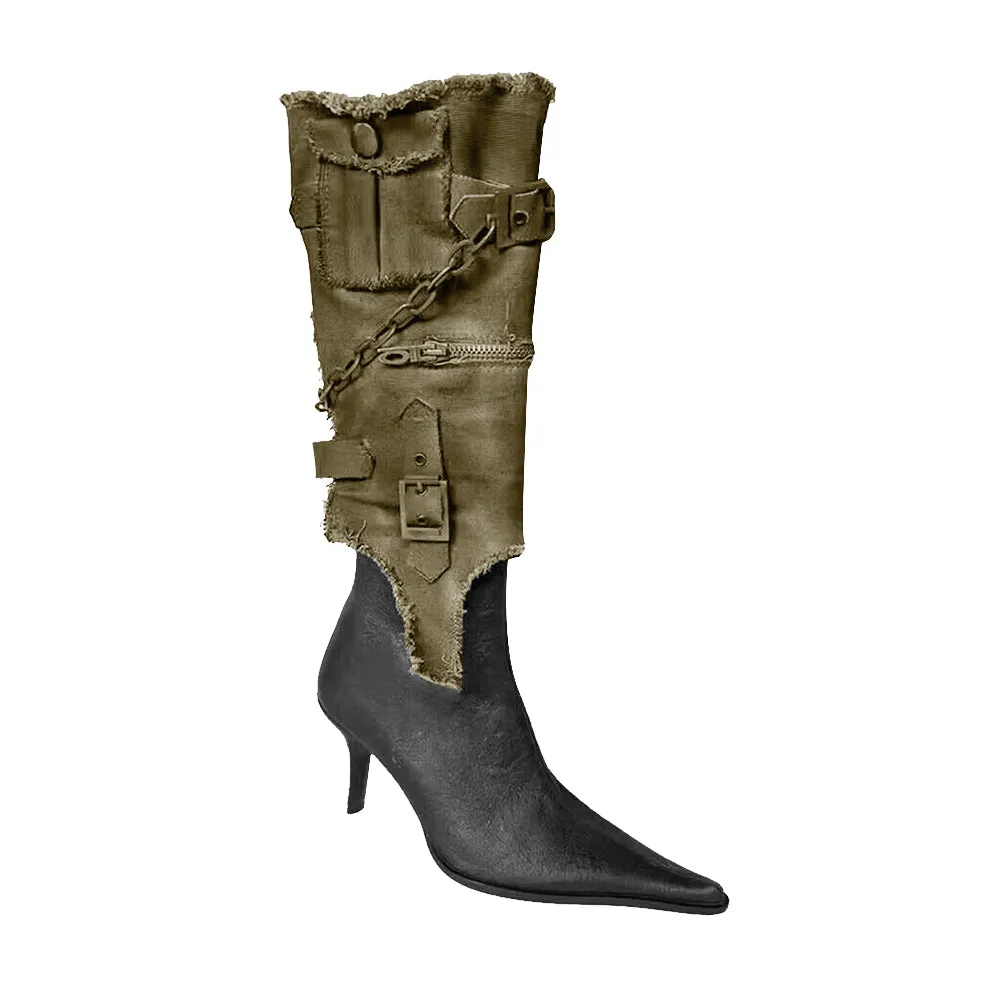 MAIRU Versatile Knee High Western Cowboy Boots