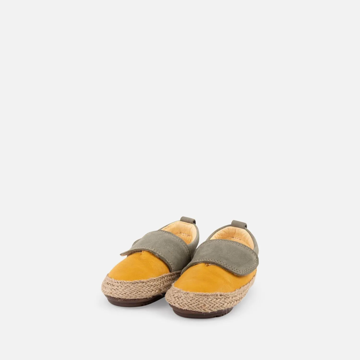 Mustard/Green Strap Espadrilles