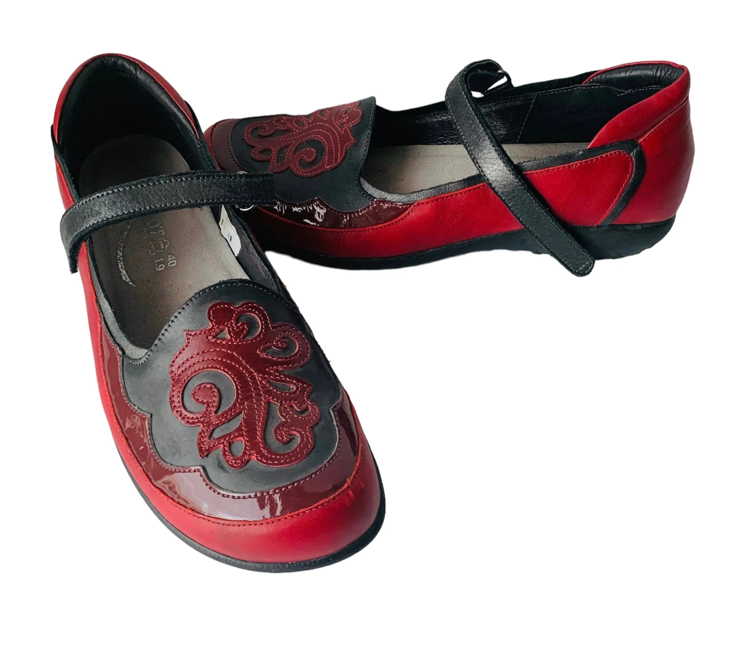 NAOT MOTU Multicolor Leather Patent Mary Jane Women’s Shoe Size 9