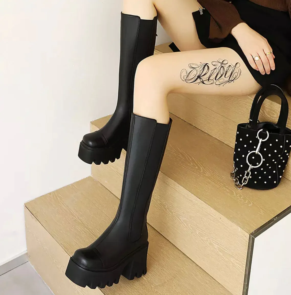 Platform Knee High Boots