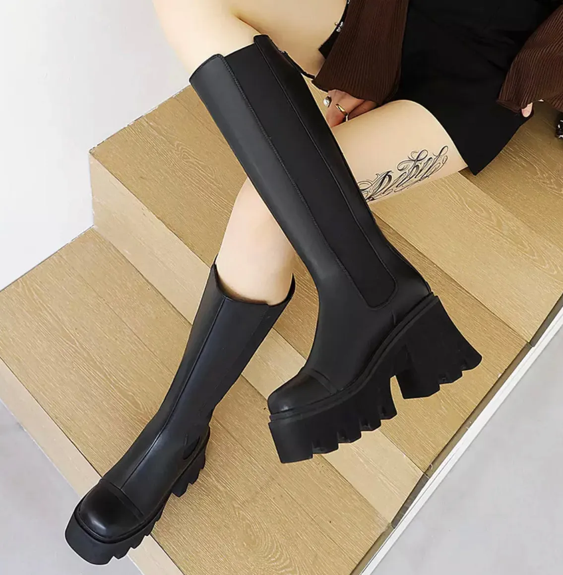 Platform Knee High Boots