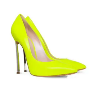 Point Toe Fashion High Heel Leather Pumps