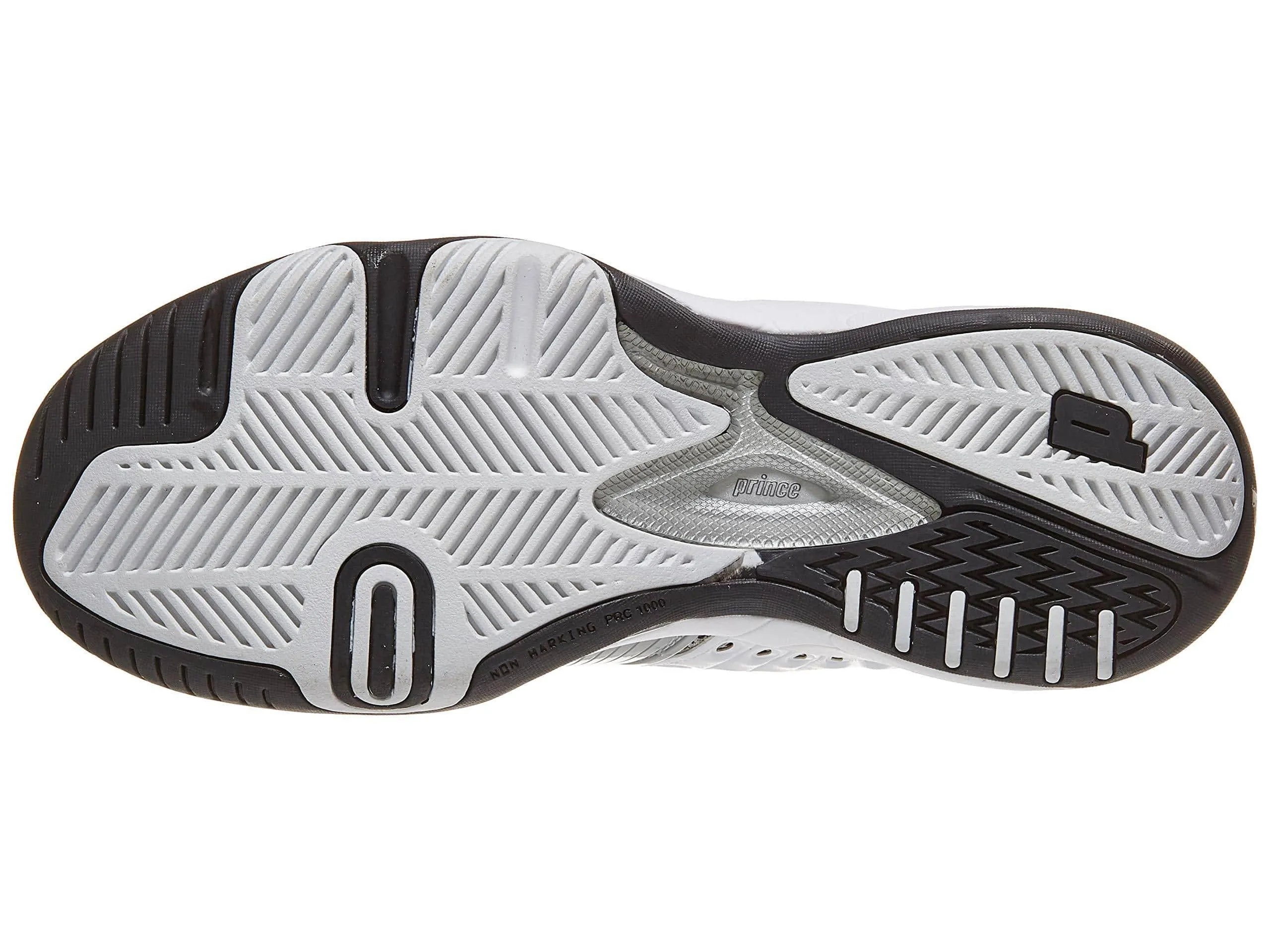 Prince Men's T22 Mid Tennis Shoe,White/Black/Silver,11 M US