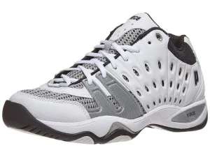 Prince Men's T22 Mid Tennis Shoe,White/Black/Silver,11 M US