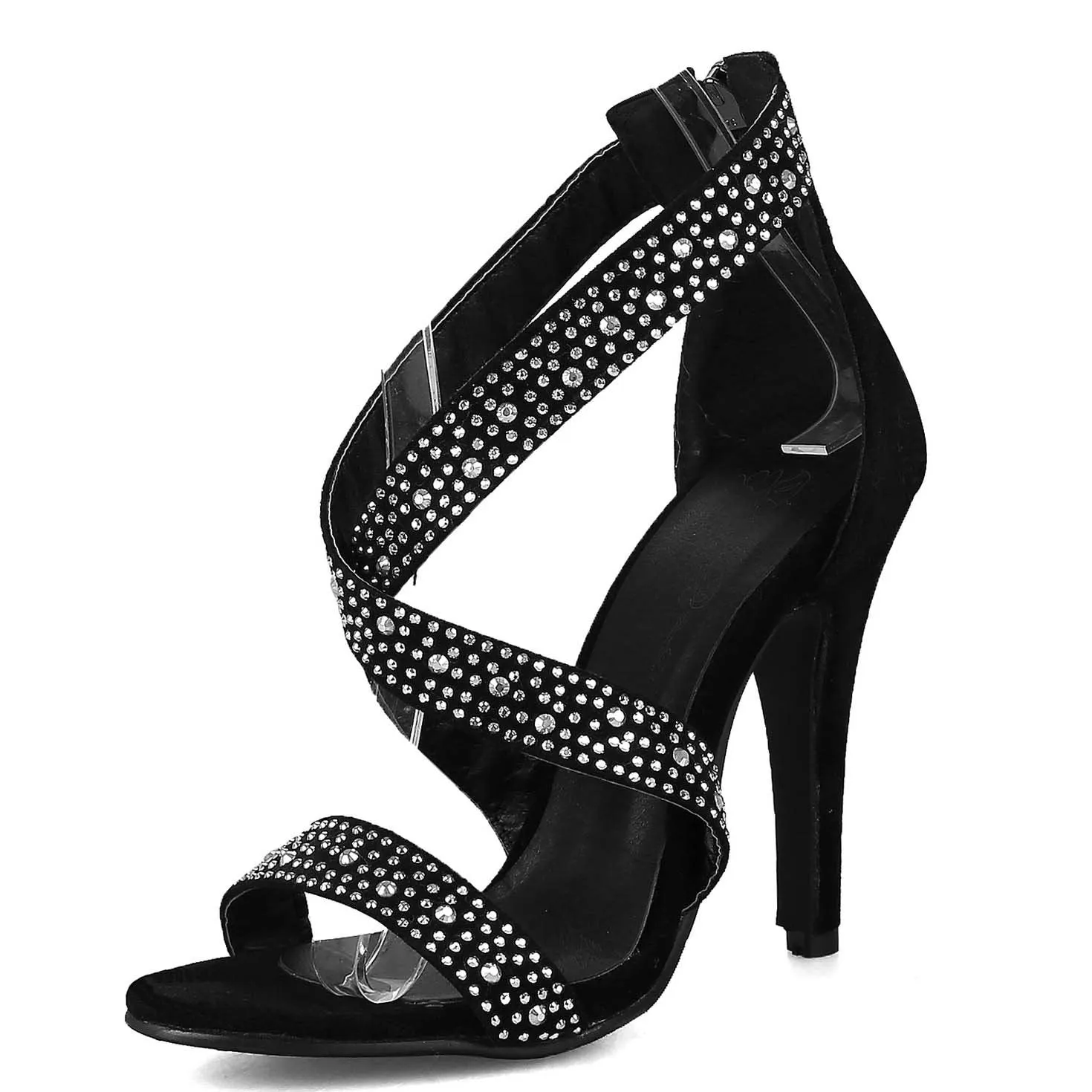Rhinestone High Heel Glitter Sandals