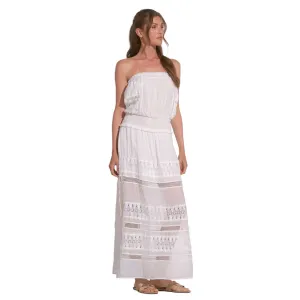 Strapless Crochet Lace Maxi Dress