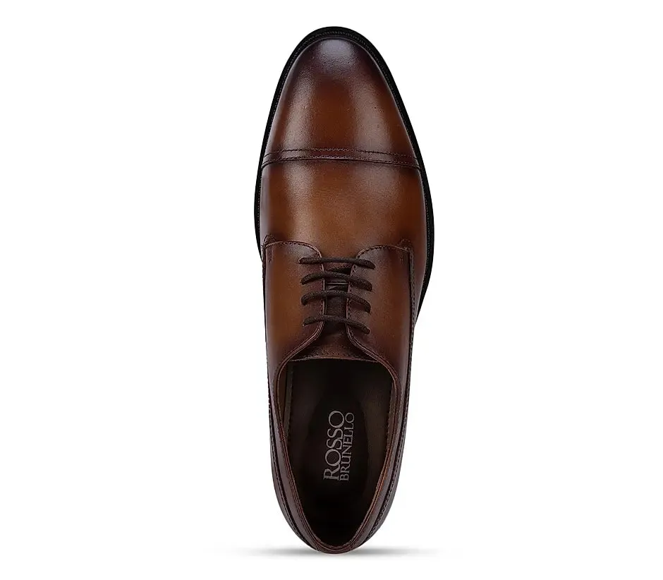 Tan Leather Toe Cap Lace Ups