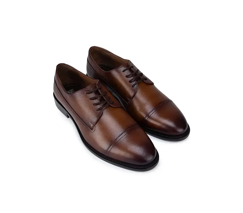 Tan Leather Toe Cap Lace Ups