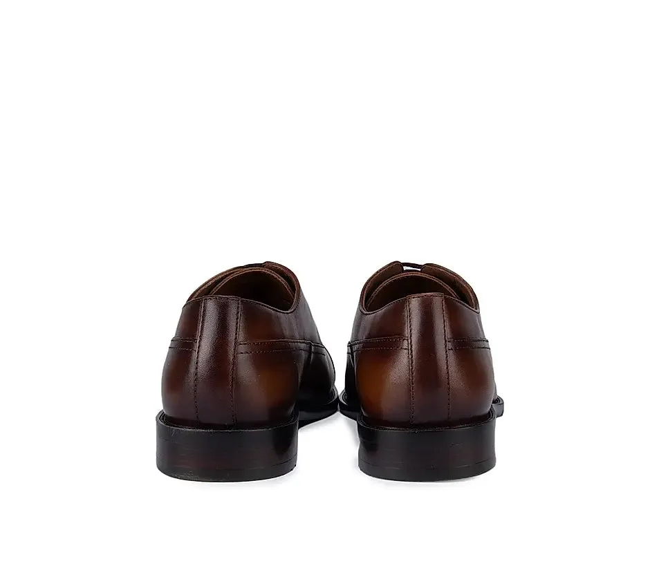 Tan Leather Toe Cap Lace Ups