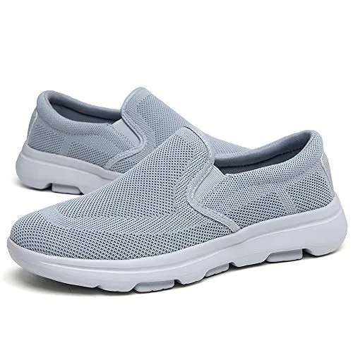 TIOSEBON Men's Slip On Loafers Comfort Walking Shoes Driving Sneakers 6.5 US Gray