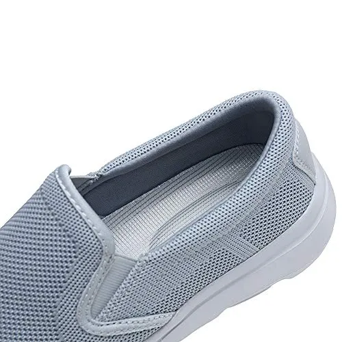 TIOSEBON Men's Slip On Loafers Comfort Walking Shoes Driving Sneakers 6.5 US Gray