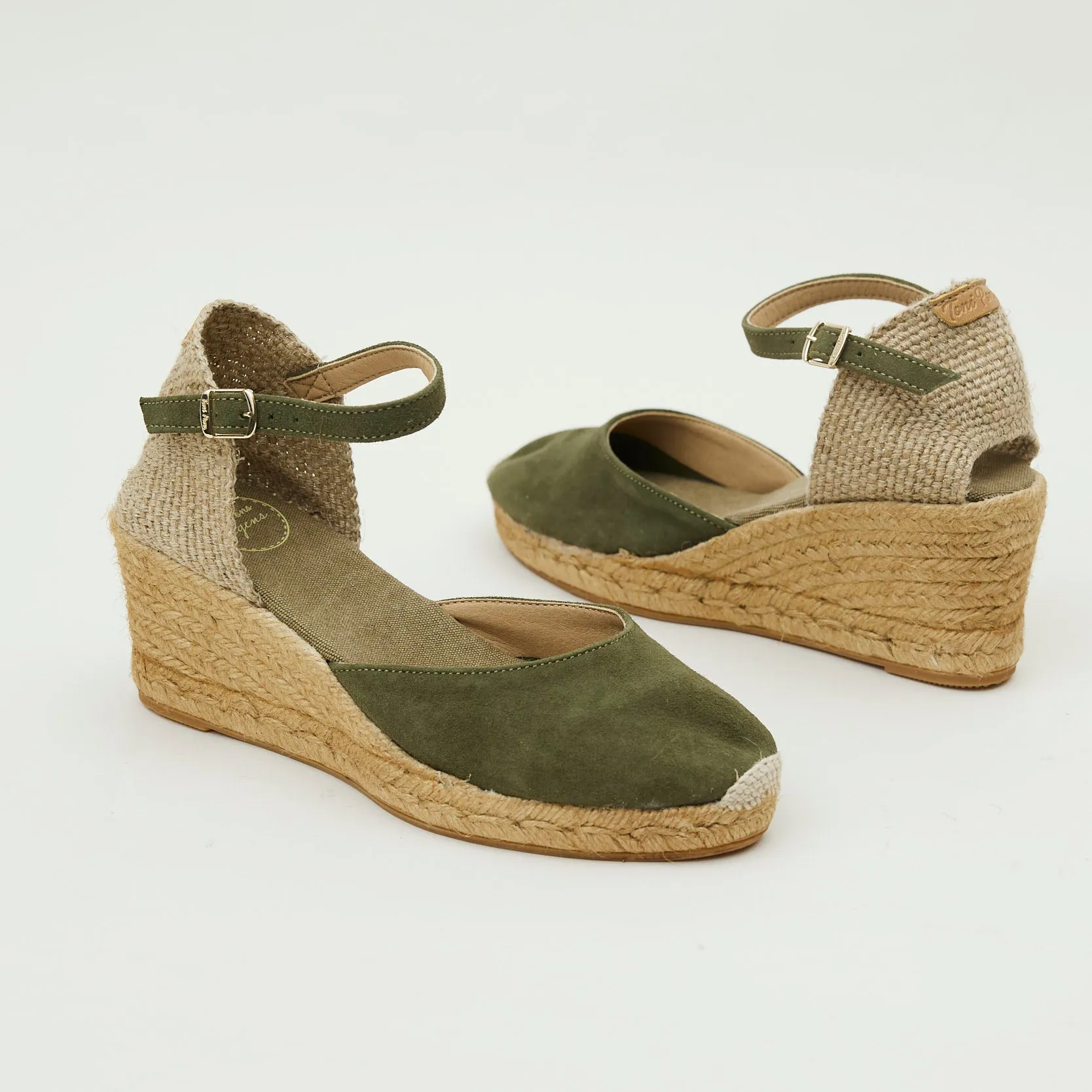 Toni Pons Khaki Suede Espadrilles